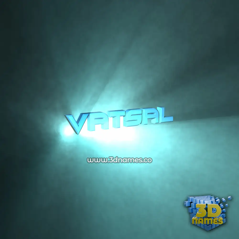 vatsal in Light Shine style - 3D name wallpaper