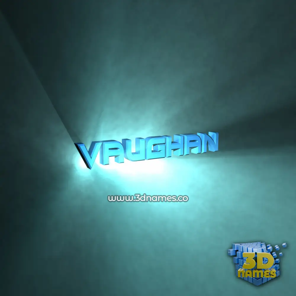 vaughan in Light Shine style - 3D name wallpaper