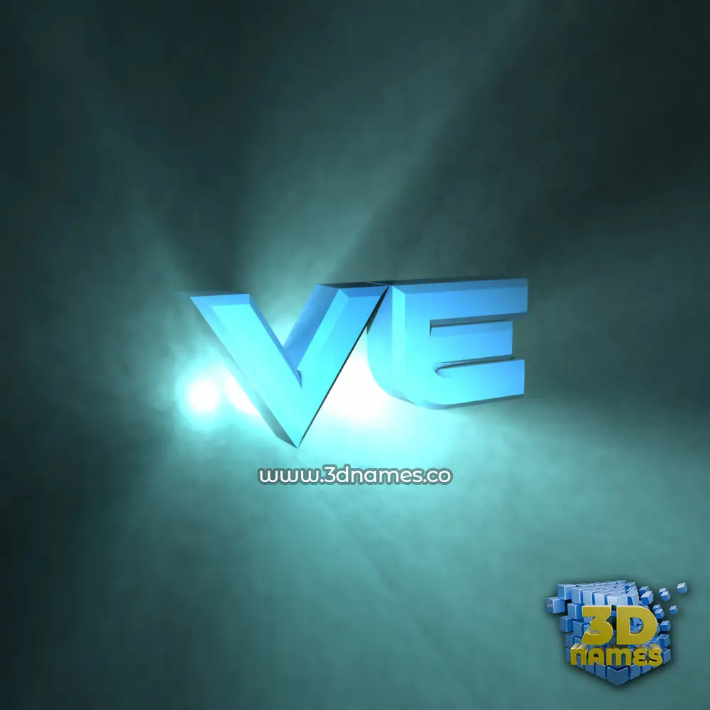 ve in Light Shine style - 3D name wallpaper