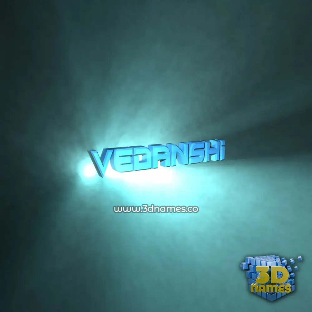 vedanshi in Light Shine style - 3D name wallpaper