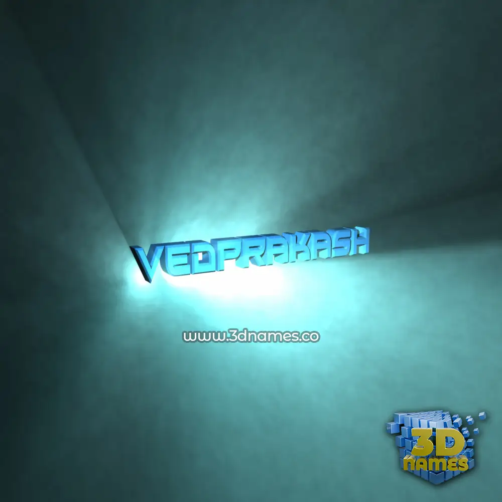 vedprakash in Light Shine style - 3D name wallpaper