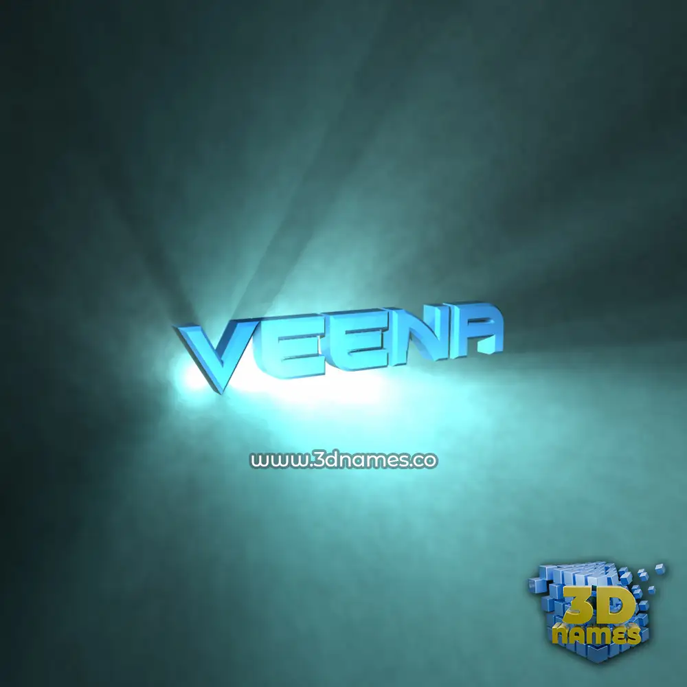 veena in Light Shine style - 3D name wallpaper