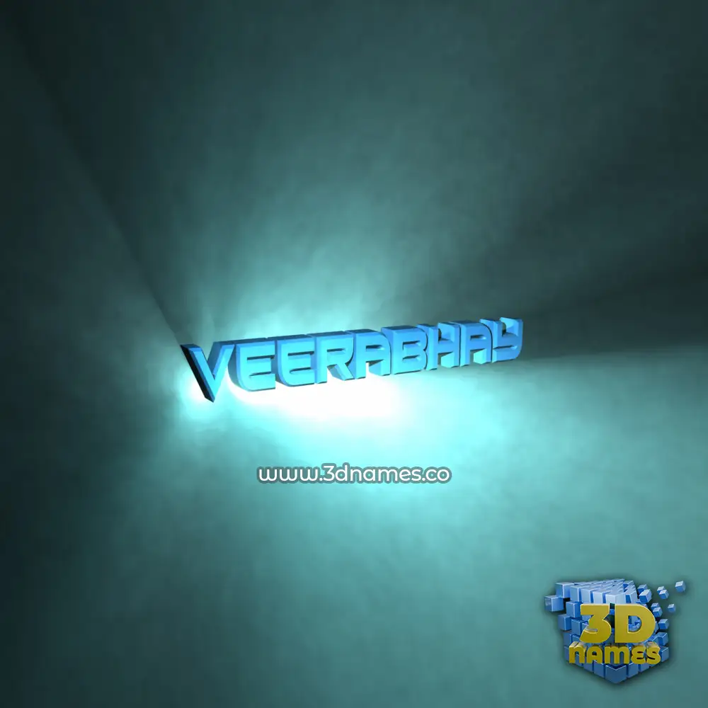 veerabhay in Light Shine style - 3D name wallpaper