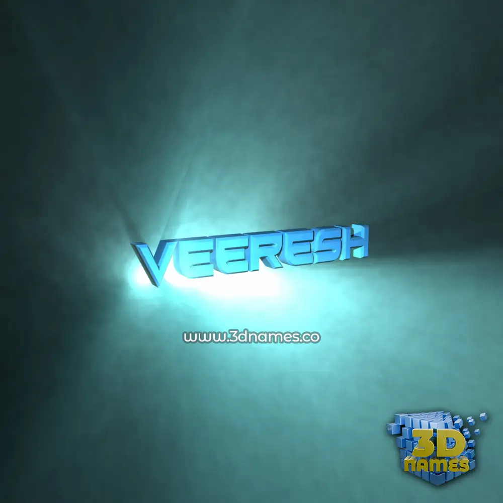 veeresh in Light Shine style - 3D name wallpaper