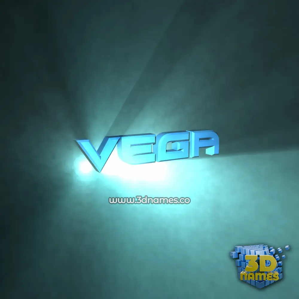 vega in Light Shine style - 3D name wallpaper