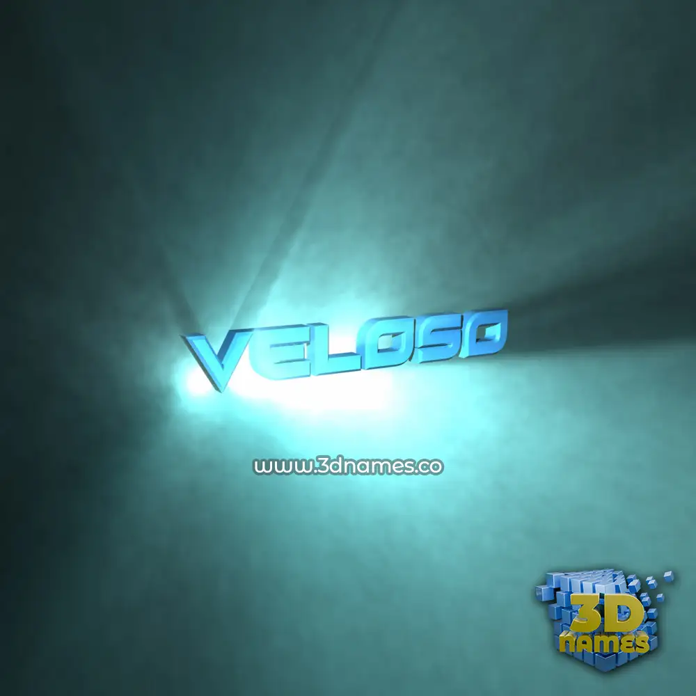 veloso in Light Shine style - 3D name wallpaper
