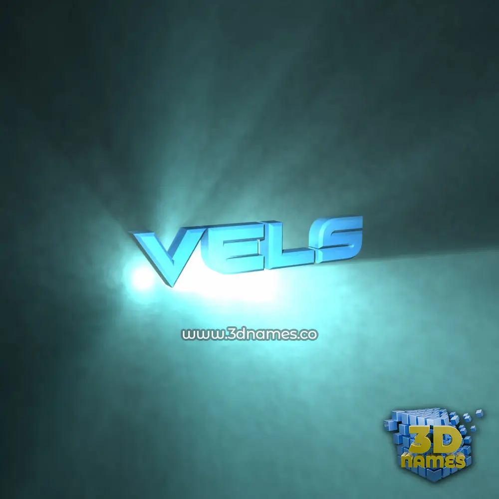 vels in Light Shine style - 3D name wallpaper