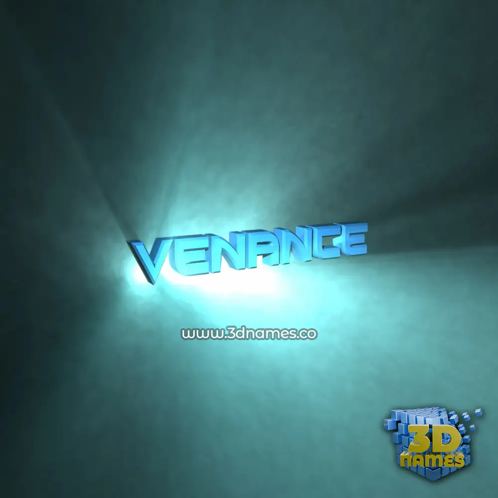 venance in Light Shine style - 3D name wallpaper