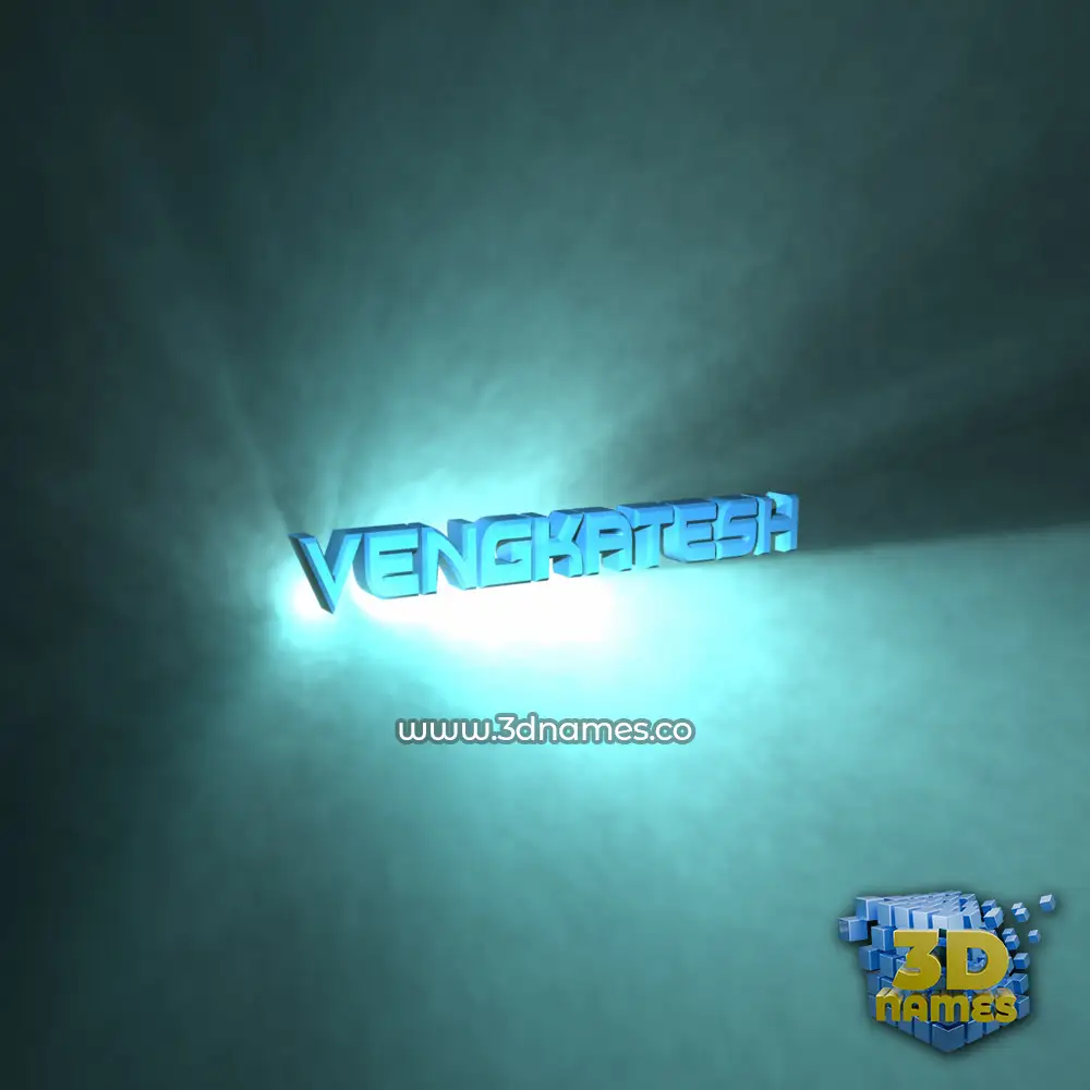 vengkatesh in Light Shine style - 3D name wallpaper