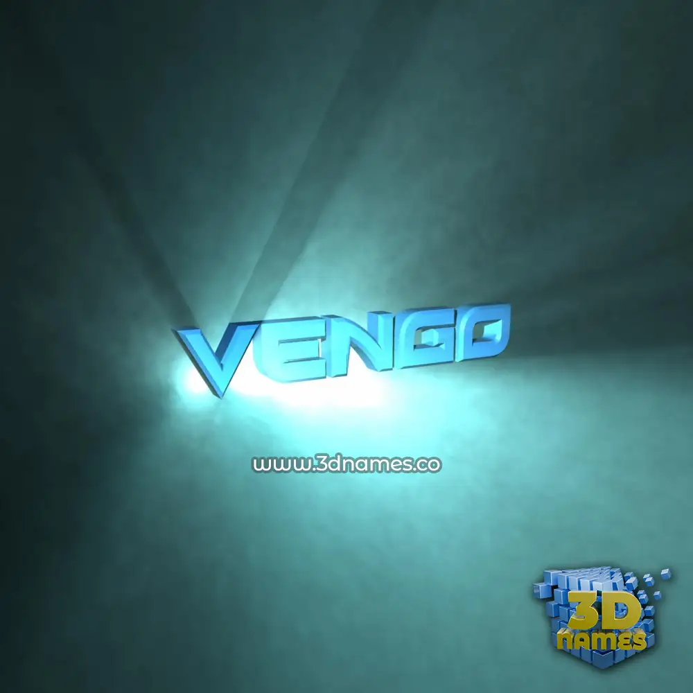vengo in Light Shine style - 3D name wallpaper