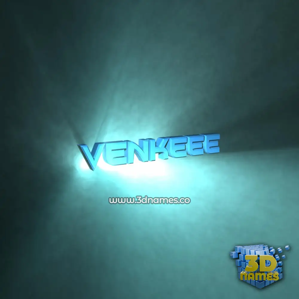 venkeee in Light Shine style - 3D name wallpaper