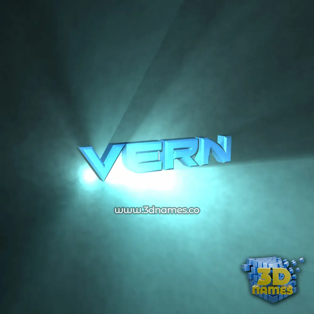 vern in Light Shine style - 3D name wallpaper