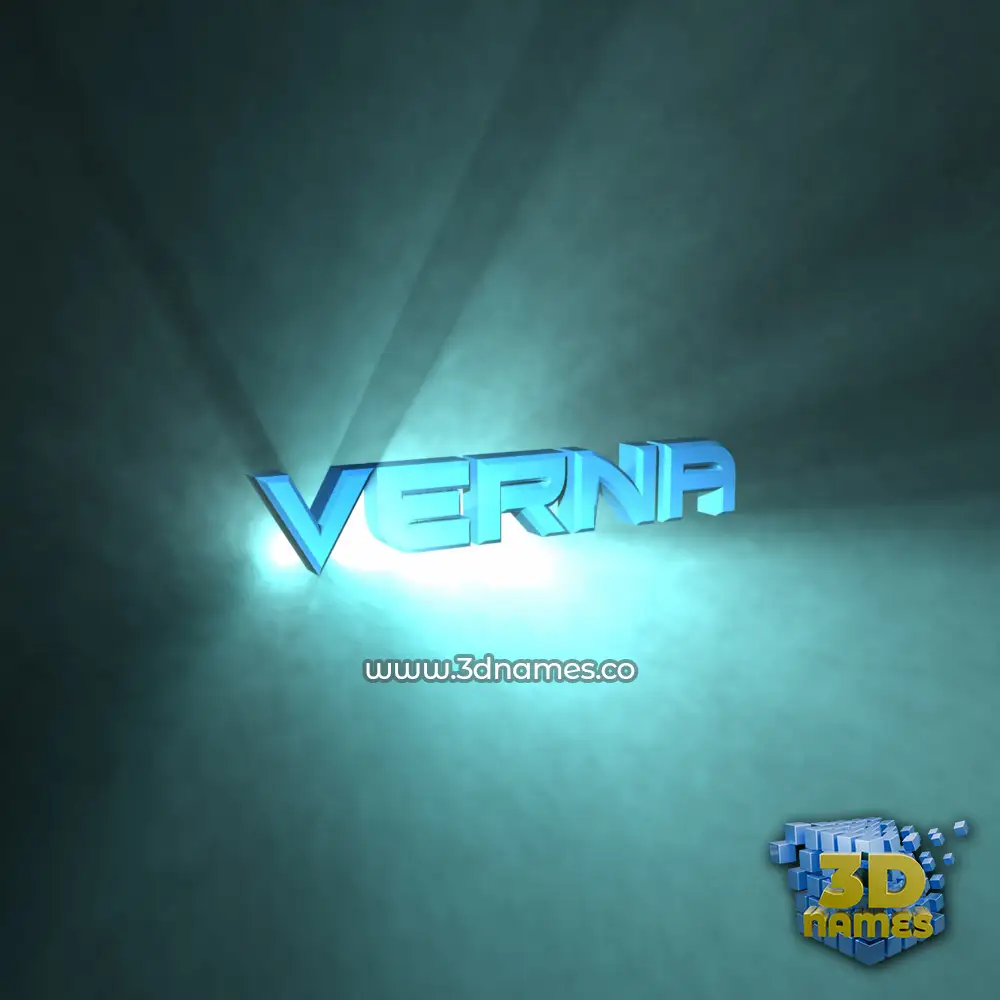 verna in Light Shine style - 3D name wallpaper