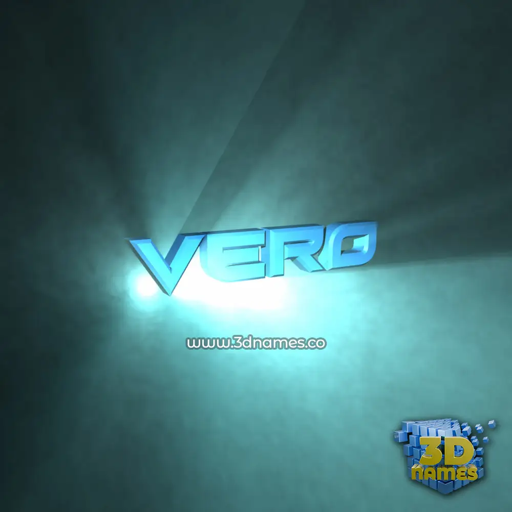 vero in Light Shine style - 3D name wallpaper