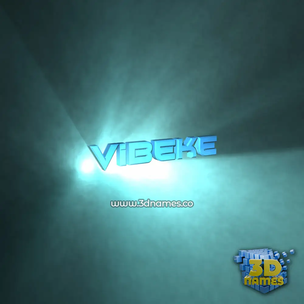 vibeke in Light Shine style - 3D name wallpaper