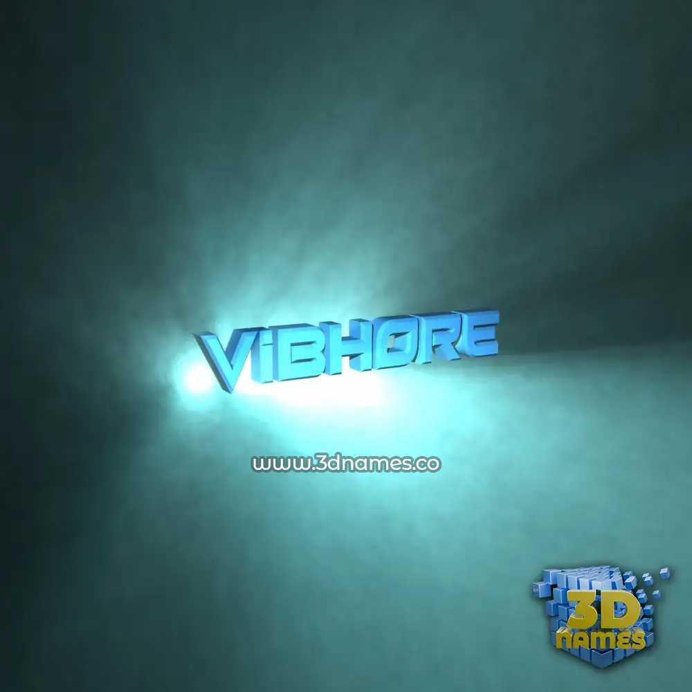vibhore in Light Shine style - 3D name wallpaper