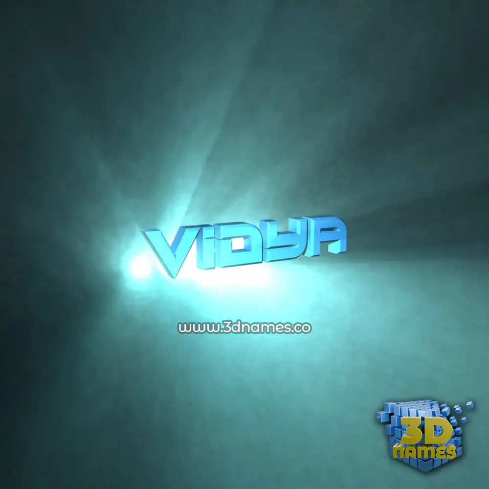 vidya in Light Shine style - 3D name wallpaper