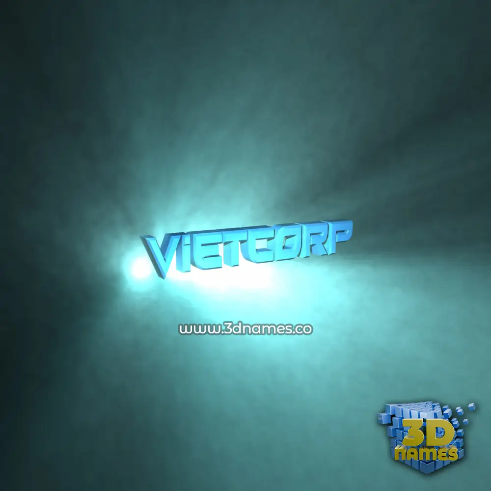 vietcorp in Light Shine style - 3D name wallpaper