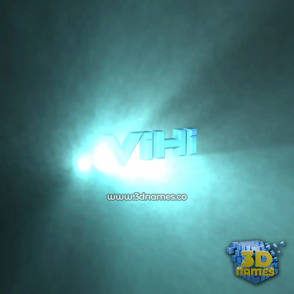 vihi in Light Shine style - 3D name wallpaper