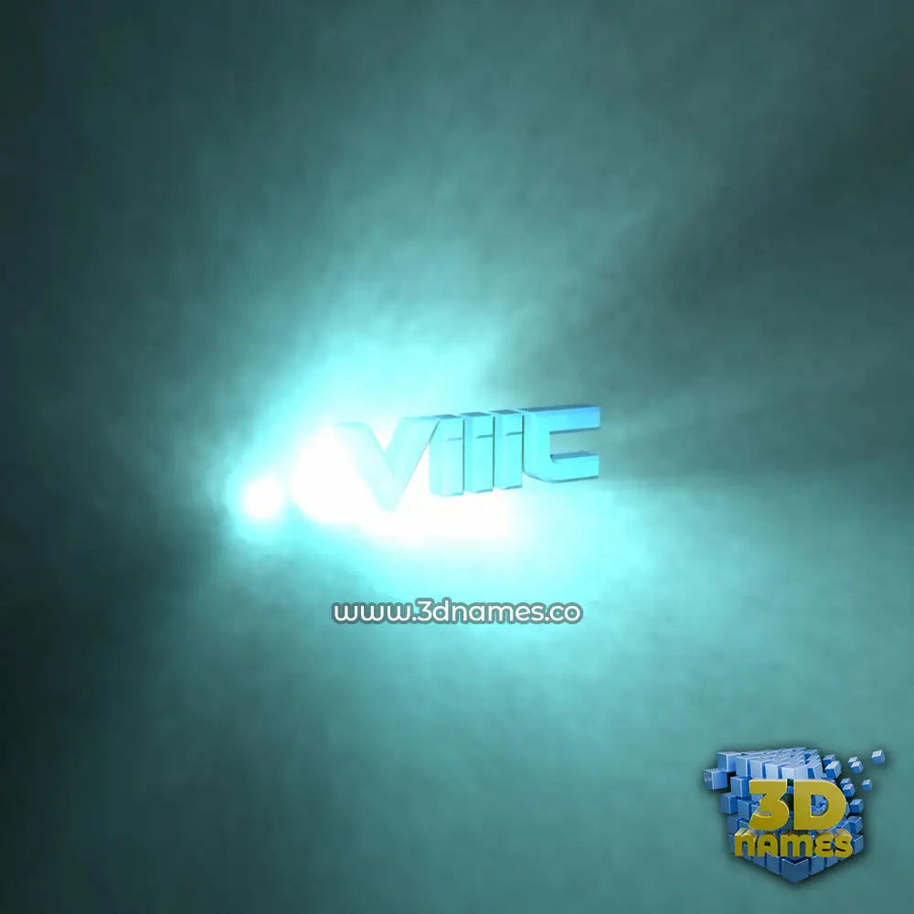 viiic in Light Shine style - 3D name wallpaper