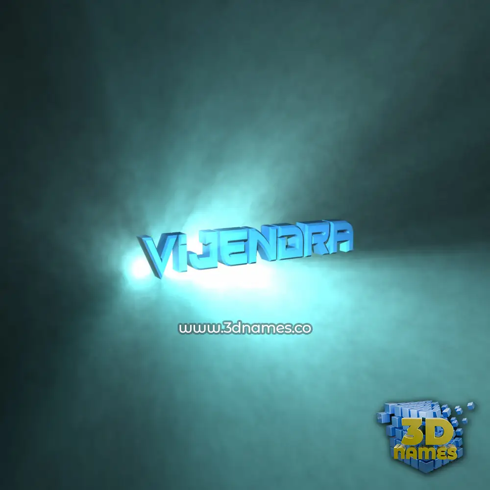vijendra in Light Shine style - 3D name wallpaper