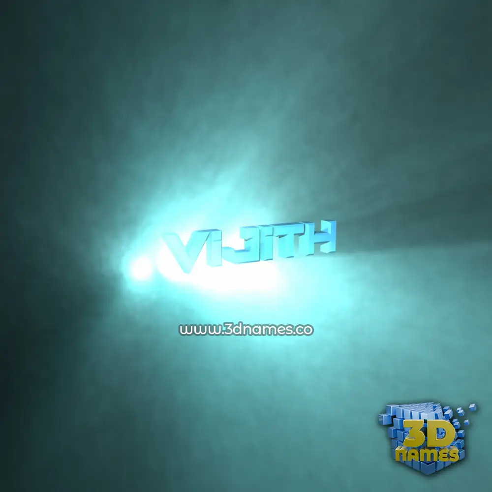 vijith in Light Shine style - 3D name wallpaper