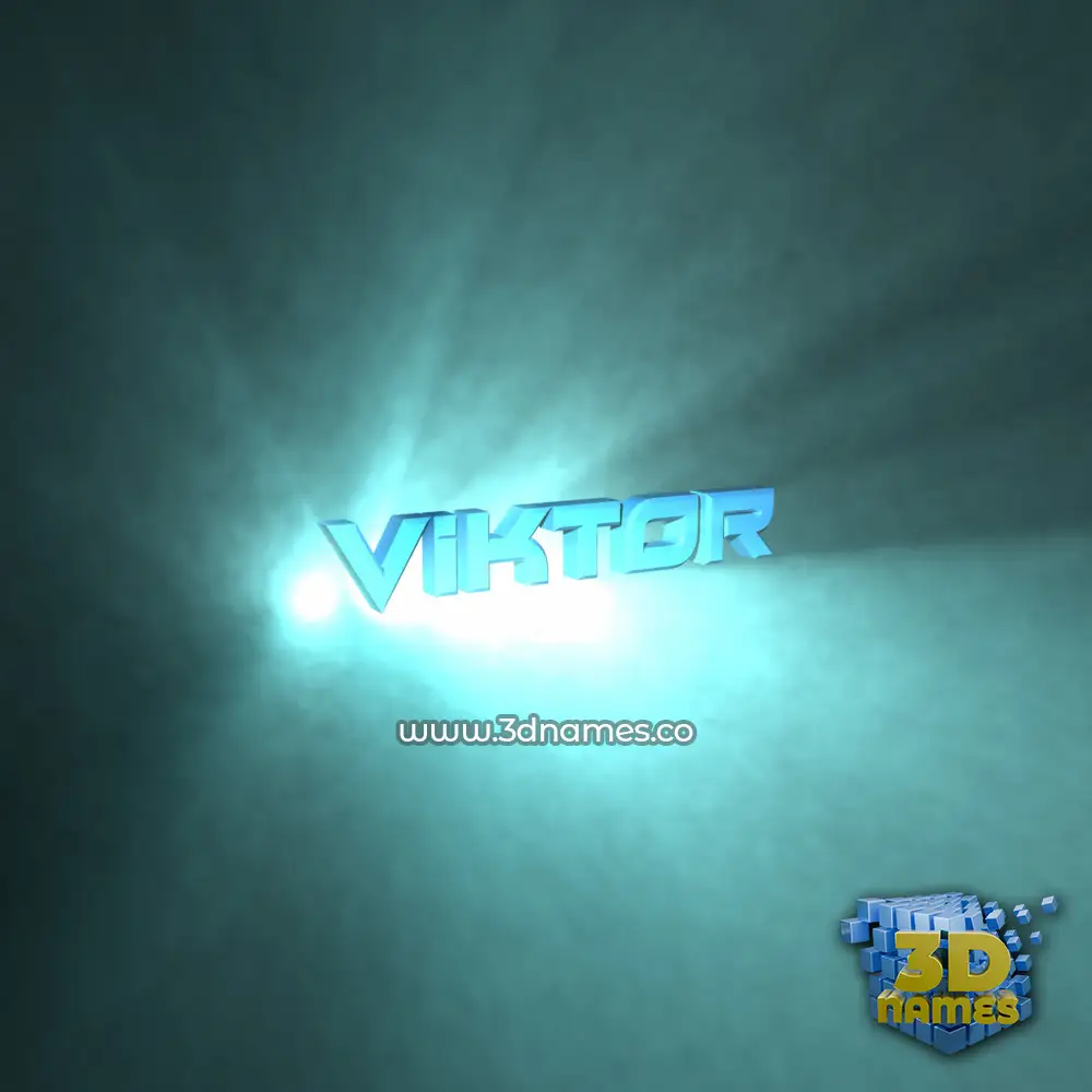 viktor in Light Shine style - 3D name wallpaper