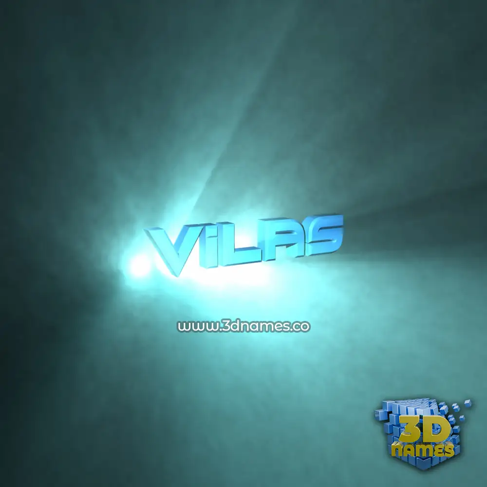 vilas in Light Shine style - 3D name wallpaper