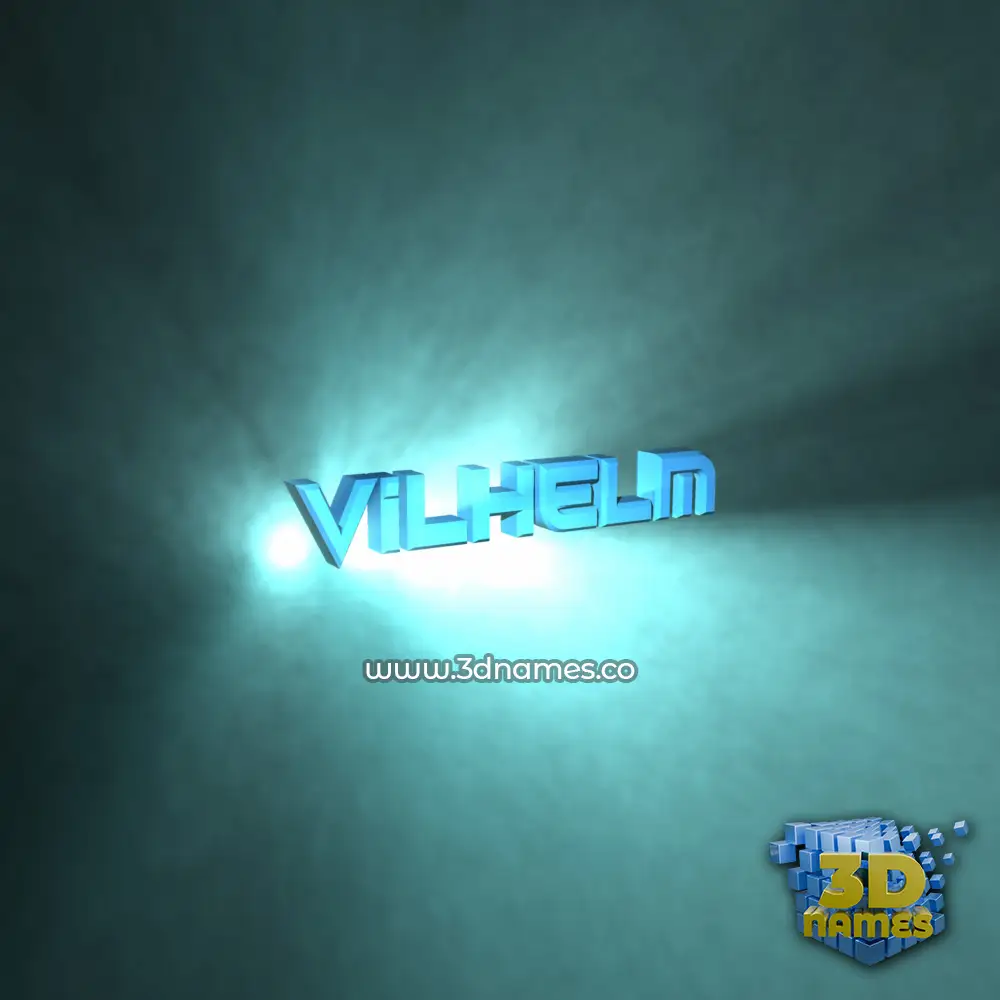 vilhelm in Light Shine style - 3D name wallpaper