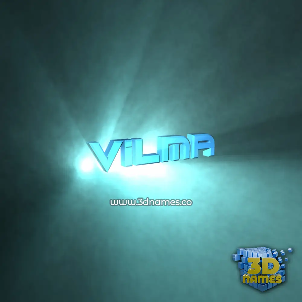 vilma in Light Shine style - 3D name wallpaper