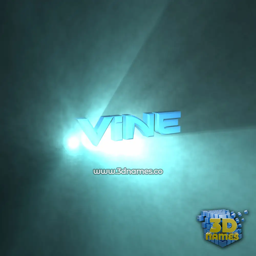 vine in Light Shine style - 3D name wallpaper