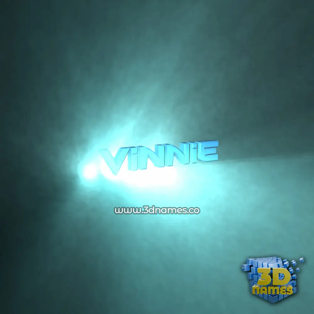vinnie in Light Shine style - 3D name wallpaper