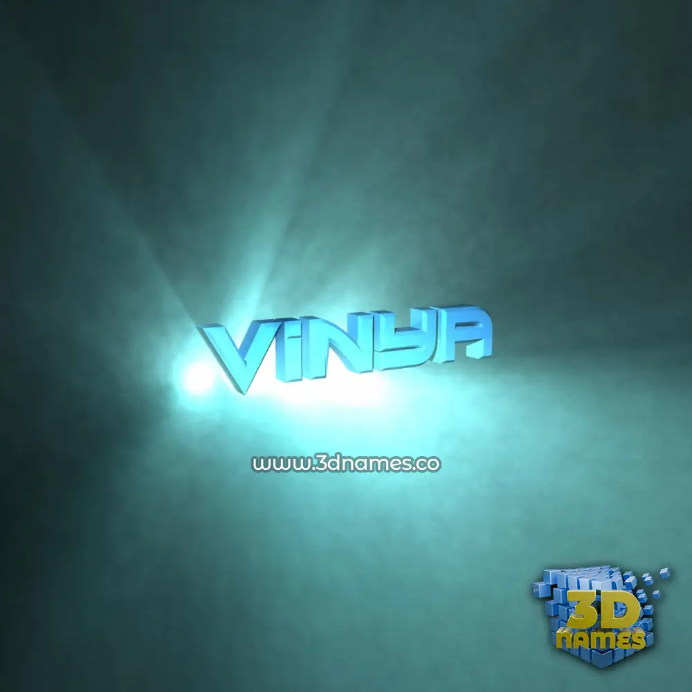 vinya in Light Shine style - 3D name wallpaper