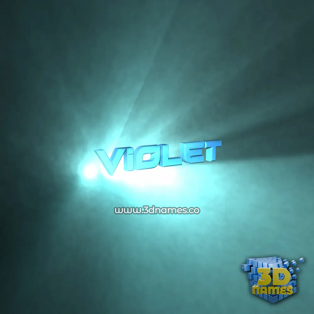 violet in Light Shine style - 3D name wallpaper