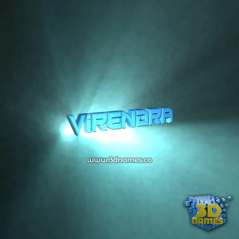 virendra in Light Shine style - 3D name wallpaper