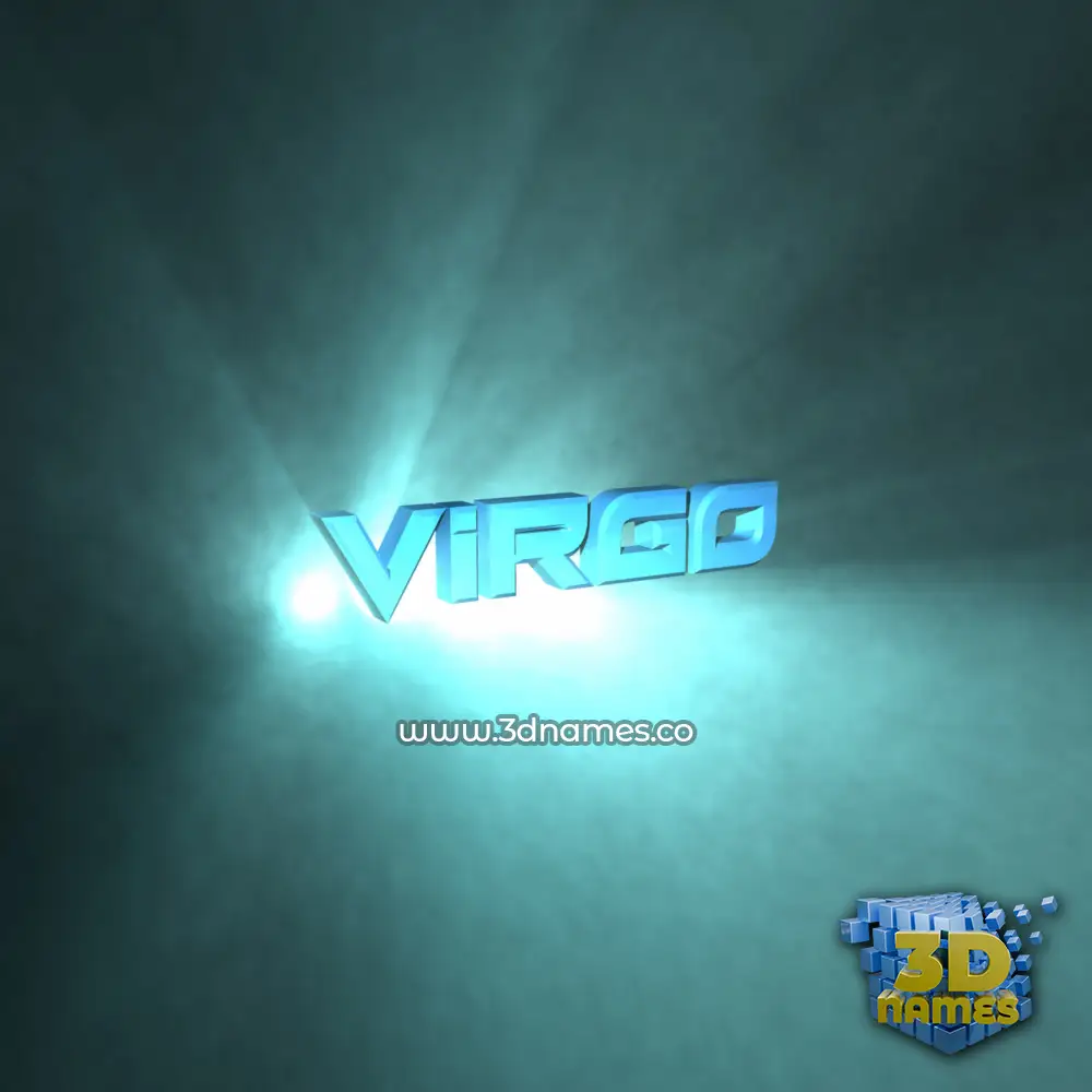 virgo in Light Shine style - 3D name wallpaper