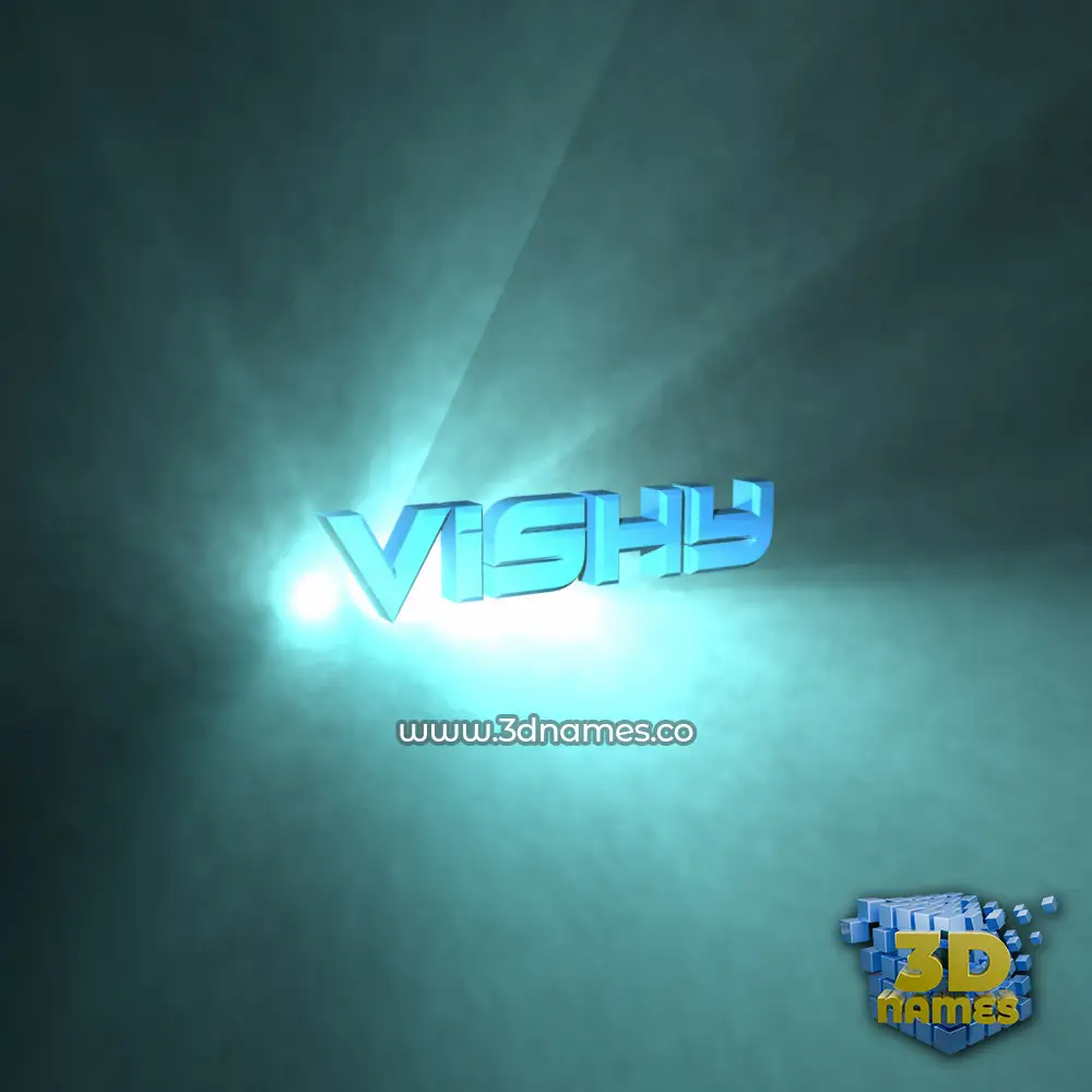 vishy in Light Shine style - 3D name wallpaper