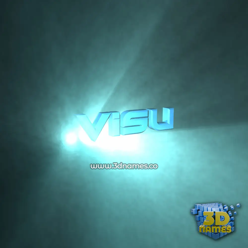 visu in Light Shine style - 3D name wallpaper
