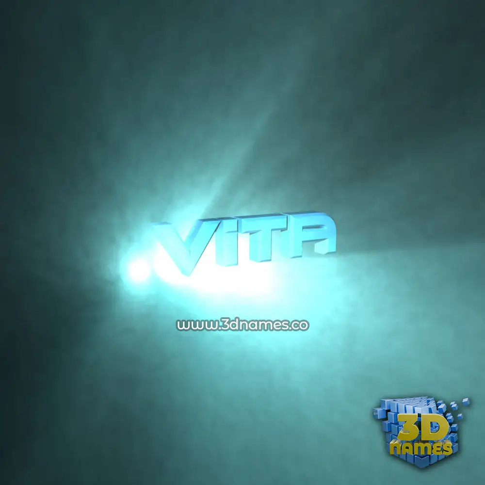 vita in Light Shine style - 3D name wallpaper