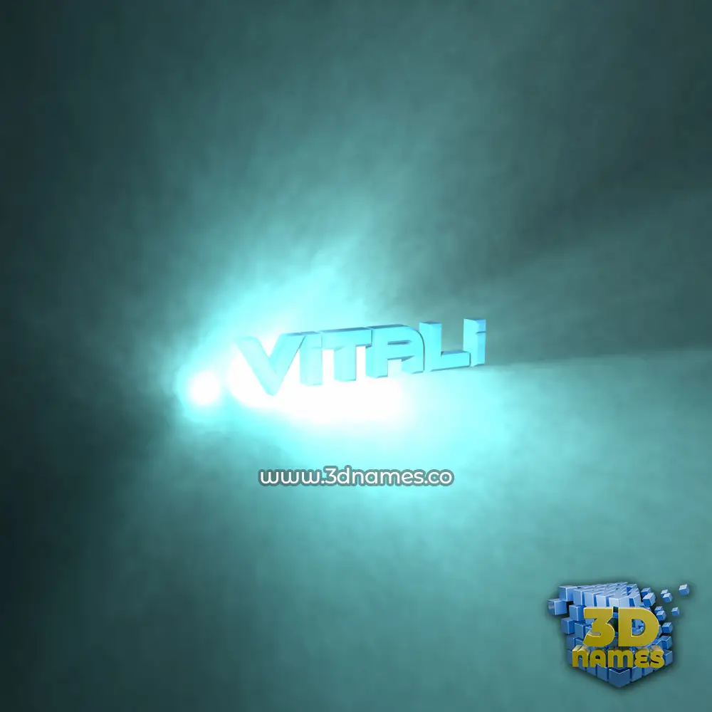 vitali in Light Shine style - 3D name wallpaper