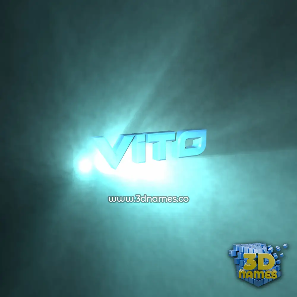 vito in Light Shine style - 3D name wallpaper