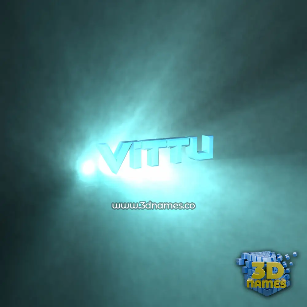 vittu in Light Shine style - 3D name wallpaper