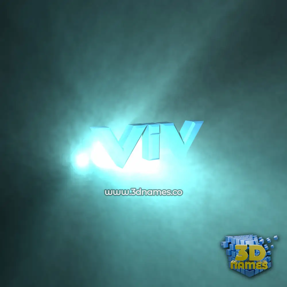 viv in Light Shine style - 3D name wallpaper