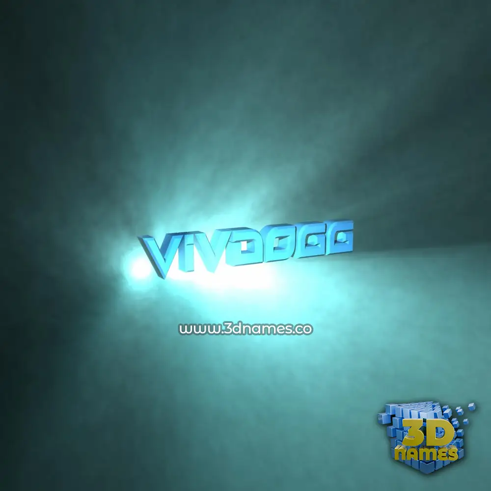 vivdogg in Light Shine style - 3D name wallpaper