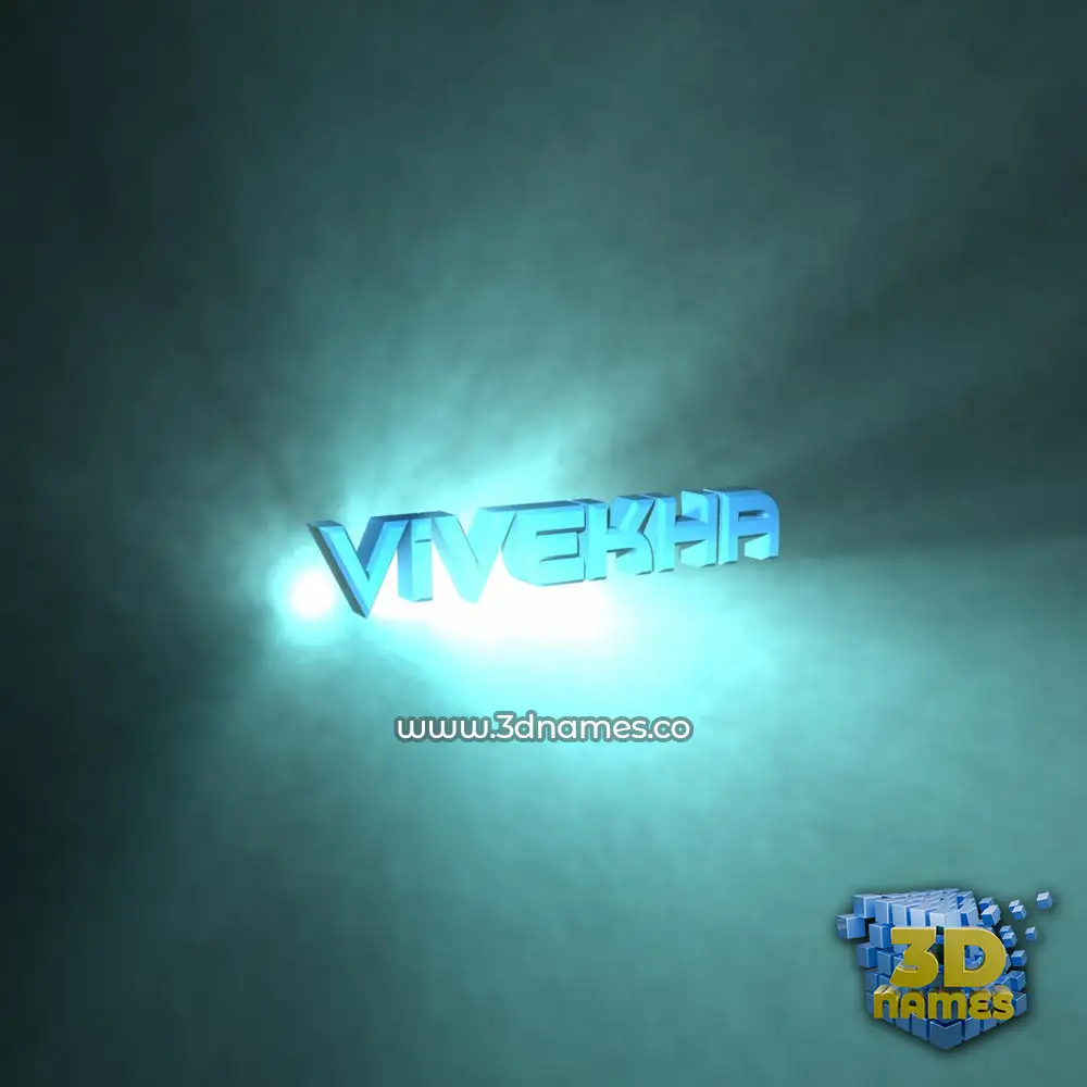vivekha in Light Shine style - 3D name wallpaper