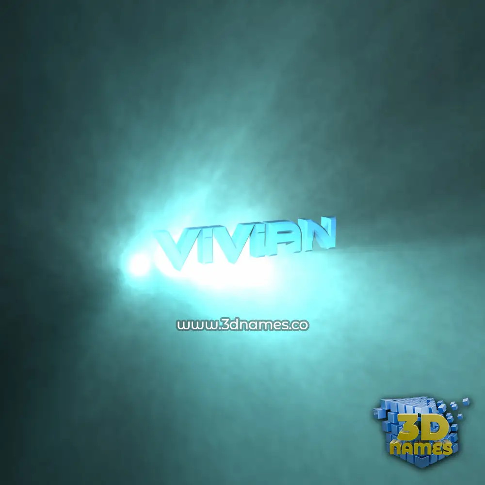 vivian in Light Shine style - 3D name wallpaper