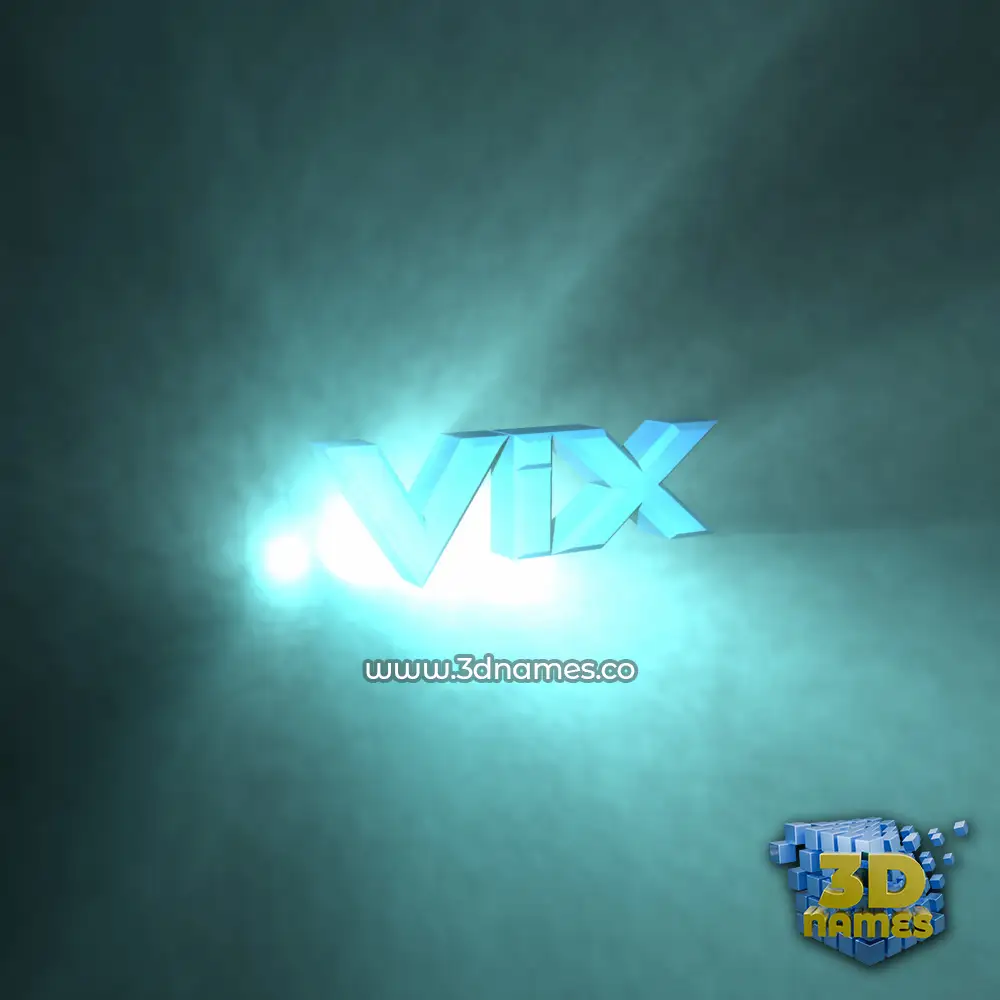 vix in Light Shine style - 3D name wallpaper