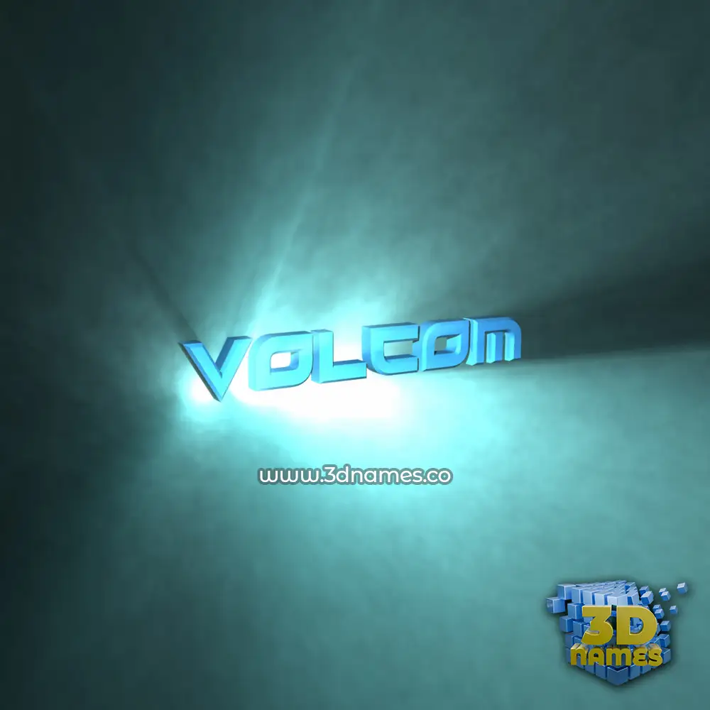 volcom in Light Shine style - 3D name wallpaper