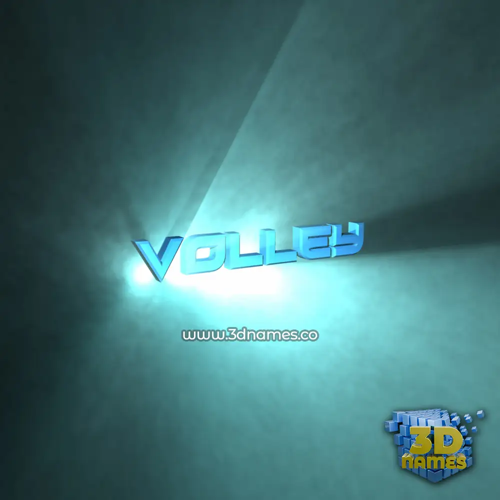 volley in Light Shine style - 3D name wallpaper