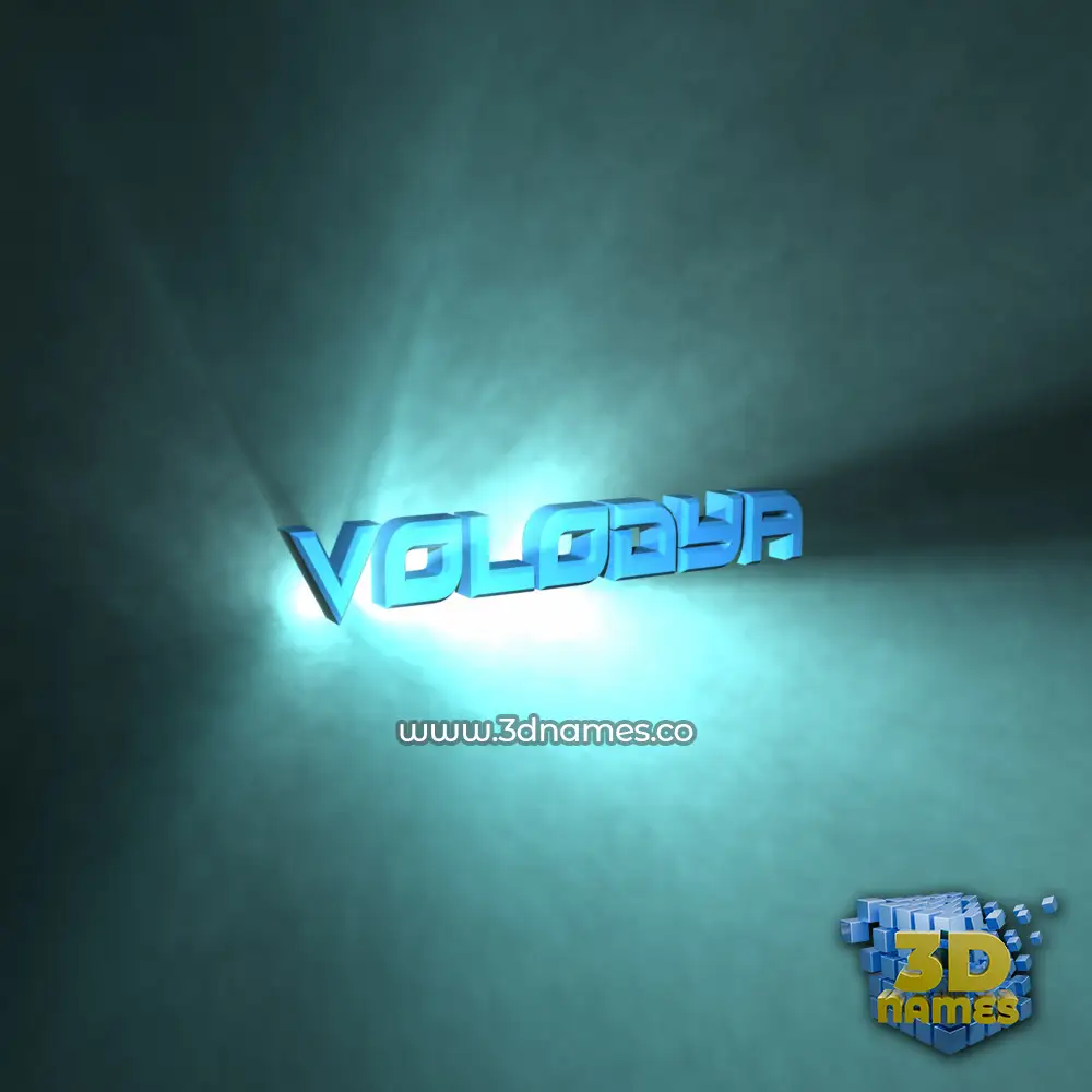 volodya in Light Shine style - 3D name wallpaper